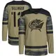 Authentic Men's Owen Sillinger Camo Columbus Blue Jackets Military Appreciation Practice Jersey