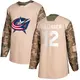 Authentic Youth Owen Sillinger Camo Columbus Blue Jackets Veterans Day Practice Jersey